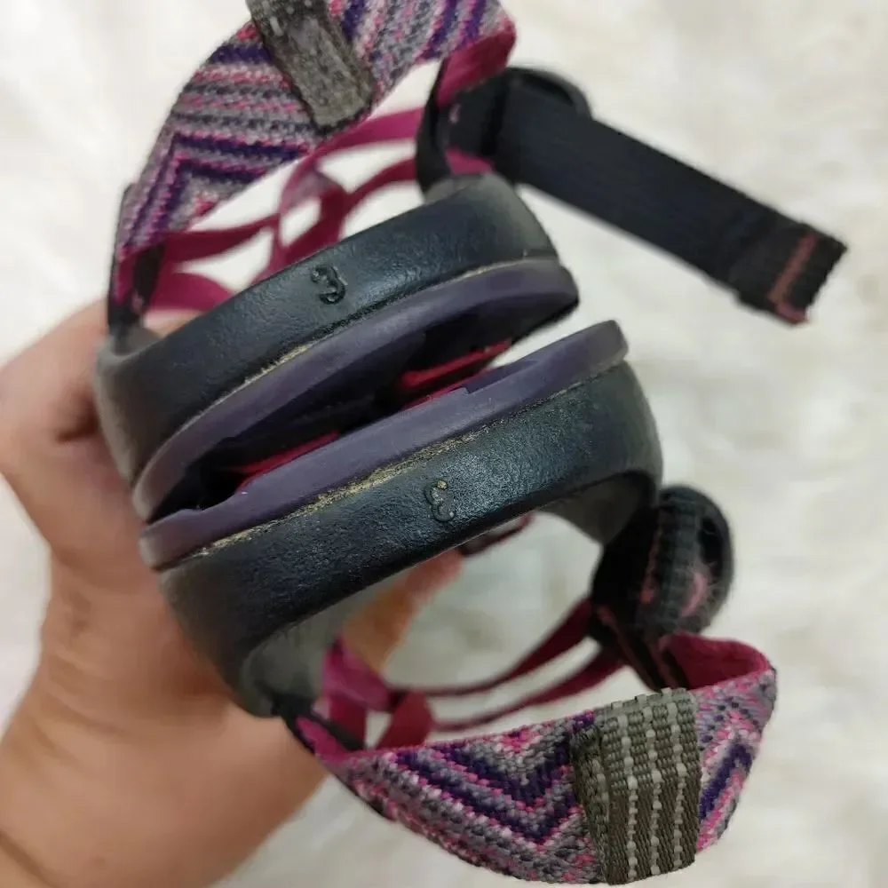CHACO ZX/1 SANDALS ~ PINK PURPLE ~ SZ 3 YOUTH ~ GENTLY WORN.